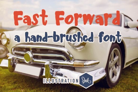 Fast Forward Display Typeface for Handmade Creators