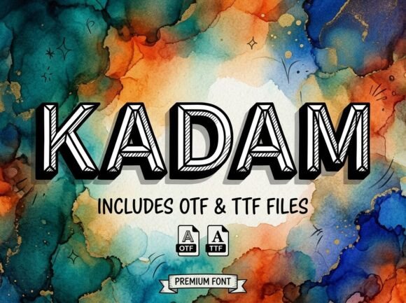 Kadam: A Bold 3D Display Font for Handmade Makers